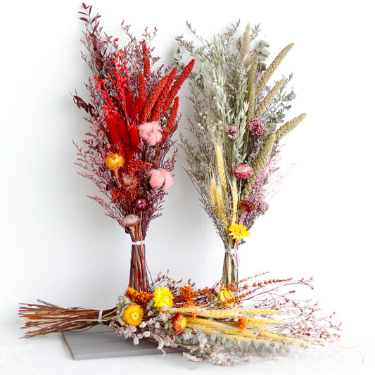 Dried Gypsophila Pinecone Flower Bouquet Natural Flowers Home Wedding Decoration Babysbreath