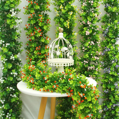 Artificial Babysbreath Eucalyptus Vine Simulation Flower Vine Home Wedding Decoration Fake Flowers Gifts