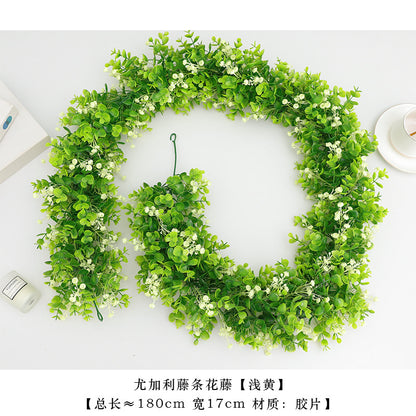 Artificial Babysbreath Eucalyptus Vine Simulation Flower Vine Home Wedding Decoration Fake Flowers Gifts