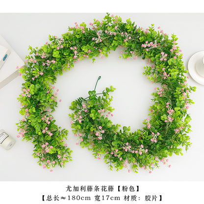 Artificial Babysbreath Eucalyptus Vine Simulation Flower Vine Home Wedding Decoration Fake Flowers Gifts
