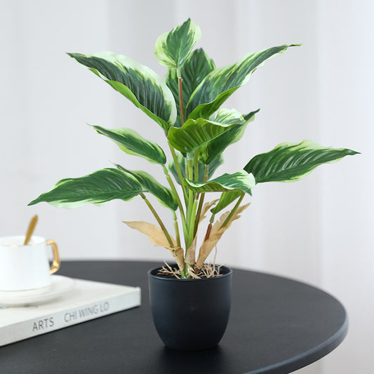 Artificial Potted Plant, Evergreen Pothos Green Potted Plants, Plastic Flower, Indoor Decoration