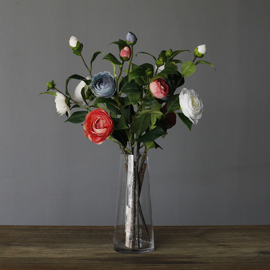 Artificial Camellia Flower High Quality Fake Flower Home Hotel Decoration