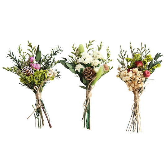 Dried flower Natural Pinecorn Lover Grass Flower Bouquet Wedding Flower Bouquet Indoor Decoration