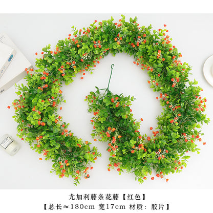 Artificial Babysbreath Eucalyptus Vine Simulation Flower Vine Home Wedding Decoration Fake Flowers Gifts
